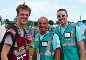 Hotbox Events festival staff and volunteers working in Latitude Festival campsite