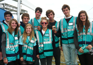 Hotbox Events festival volunteers working in Leeds Festival campsites