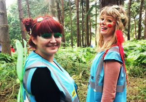 Hotbox Events pixie festival stewards working in Latitude Festival woods arena