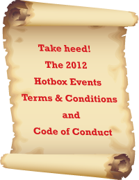 Hotbox Events 2012 Terms And Conditions Parchment Scroll