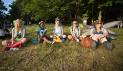 Hotbox pixie volunteers chilling out by the woods by Marc Sethi 