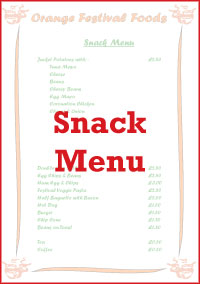 Latitude Festival 2009 Snack Menu