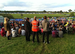 The first of many Leeds Festival volunteer briefings 