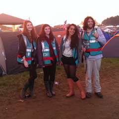 Yep mini skirts are official Leeds Festival fire safety wear 
