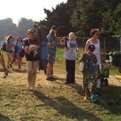 Latitude Festival staff exchanging dancing tips 