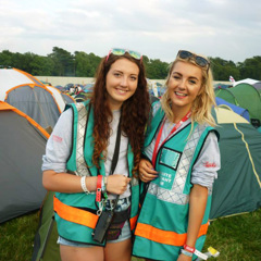 Hotbox volunteers working in the Reading Festival campsites 