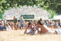 Hotbox volunteers relaxing by the arena entrance by Marc Sethi 