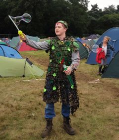 Festival volunteer Bubbles 