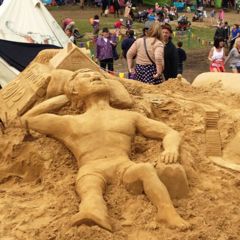 Sand bathing 