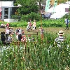 Gondolas through the reeds at Latitude 