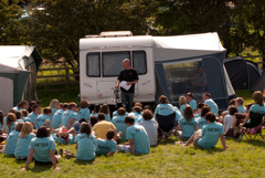 Mike briefing in my front garden how rude 