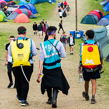 Hotbox Events Leeds Festival campsite volunteers keeping an eye out