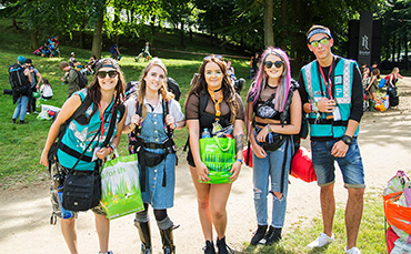 Festival Jobs and Work - Festival staff working in the festival campsites