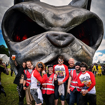 Volunteer at Download Festival - Arena volunteers with download dog