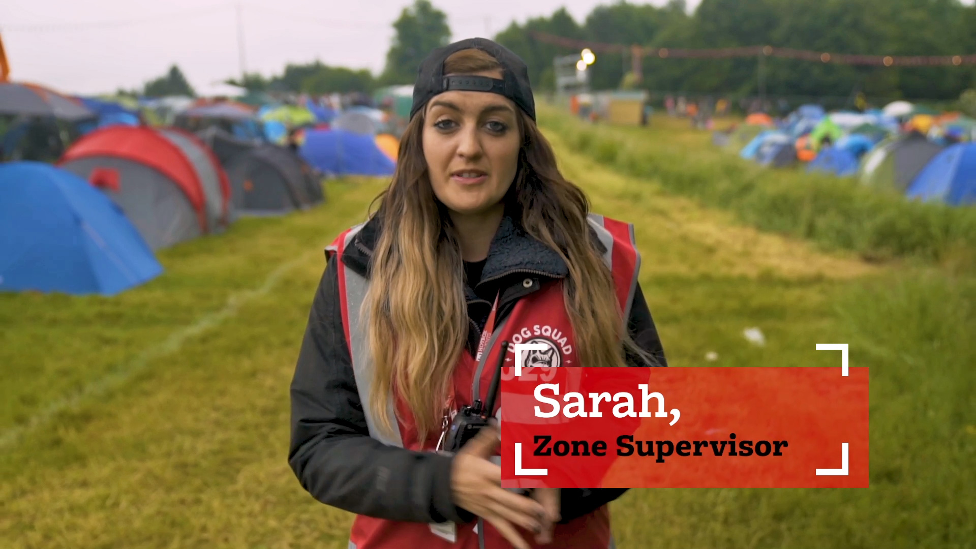 Sarah a Campsite Supervisor working with Hotbox Events at Download Festival!