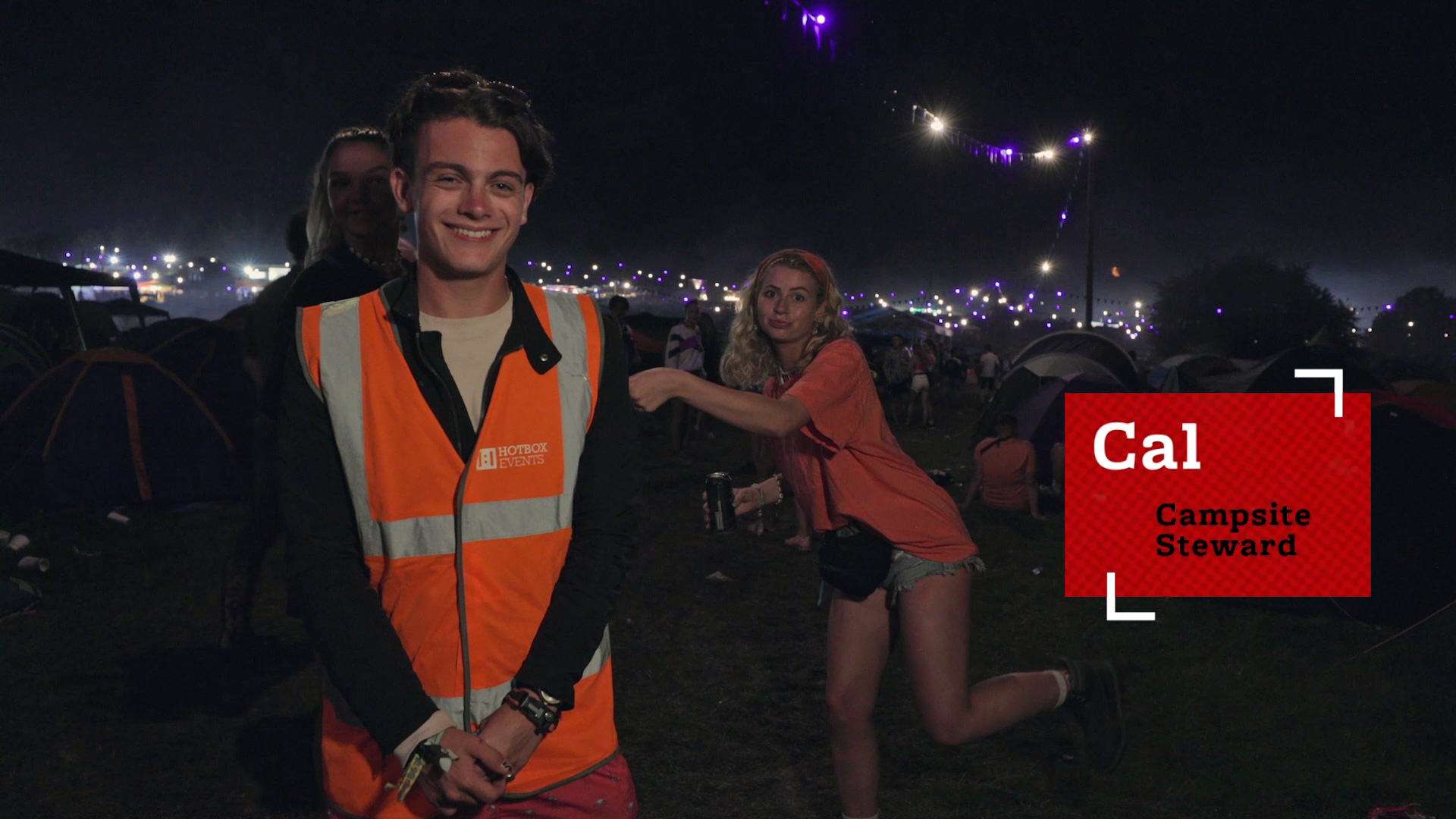 Cal a Campsite Steward volunteering with Hotbox Events at Leeds Festival!