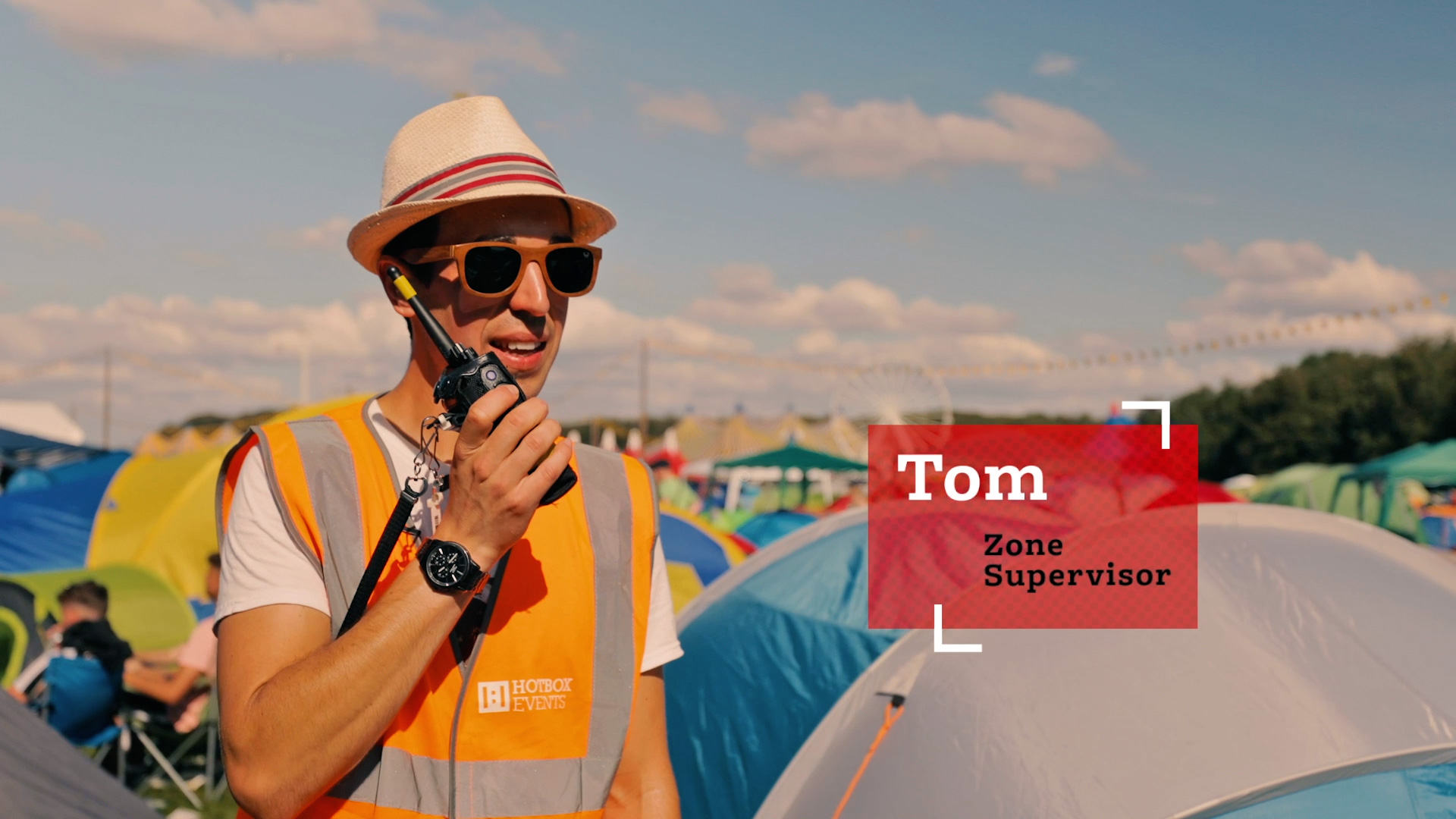 Tom a Campsite Supervisor working with Hotbox Events at Leeds Festival!