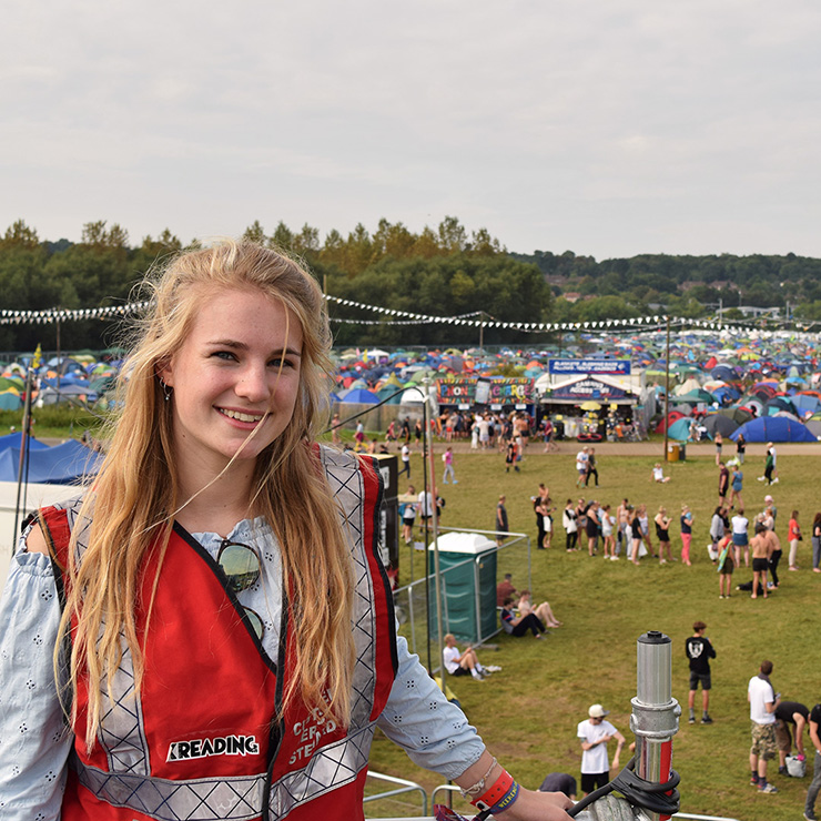 Volunteer at Reading Festival 2022 with Hotbox Events - Campsite fire tower volunteer 2021-001 740PxSq72Dpi
