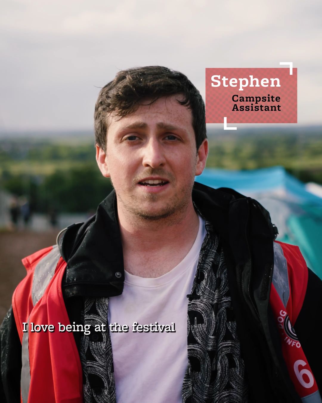 Stephen a Campsite Steward volunteering with Hotbox Events at Download Festival!