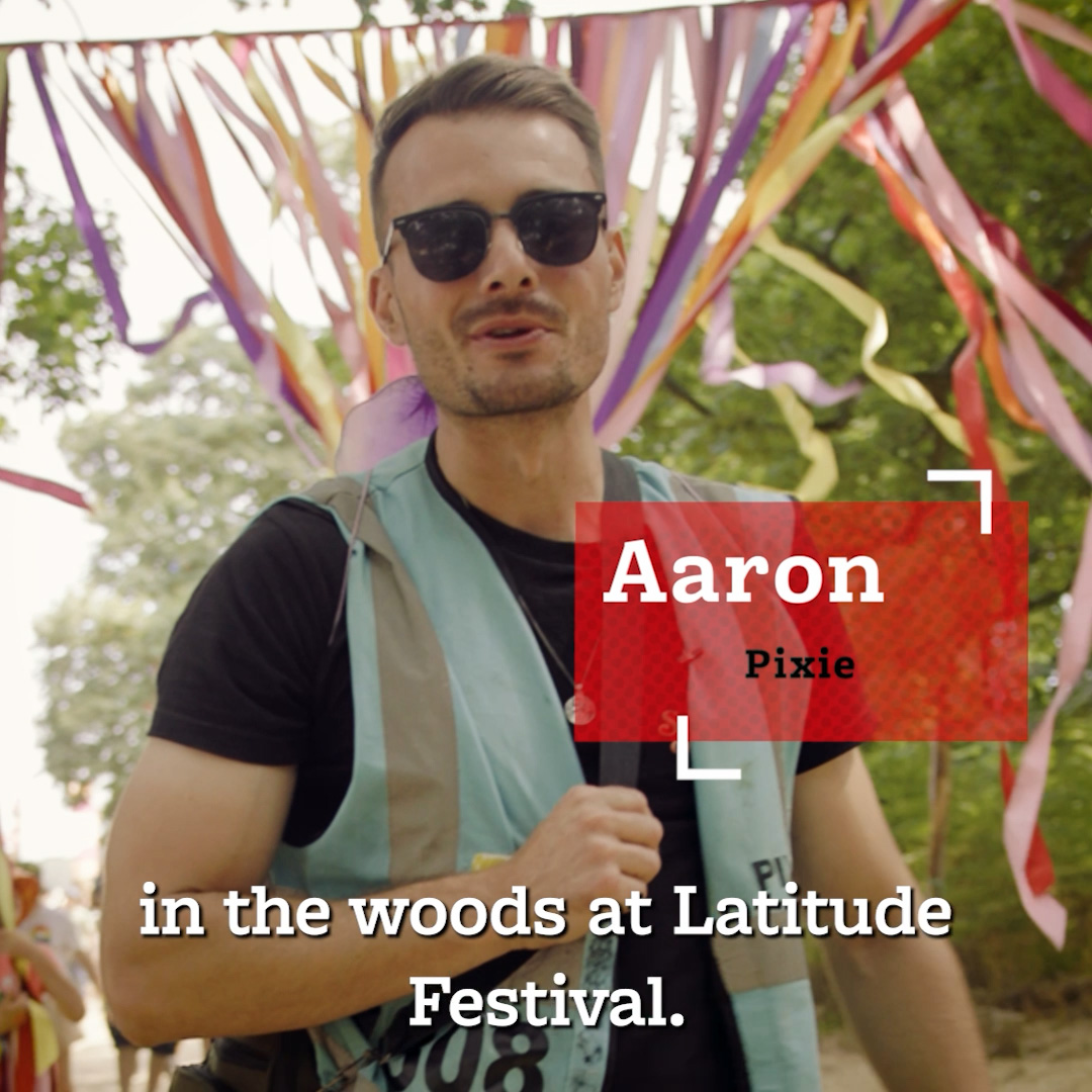 Aaron an Arena Pixie Steward volunteering with Hotbox Events at Latitude Festival!
