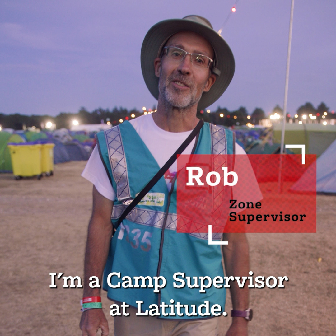 Rob a Campsite Supervisor working with Hotbox Events at Latitude Festival!