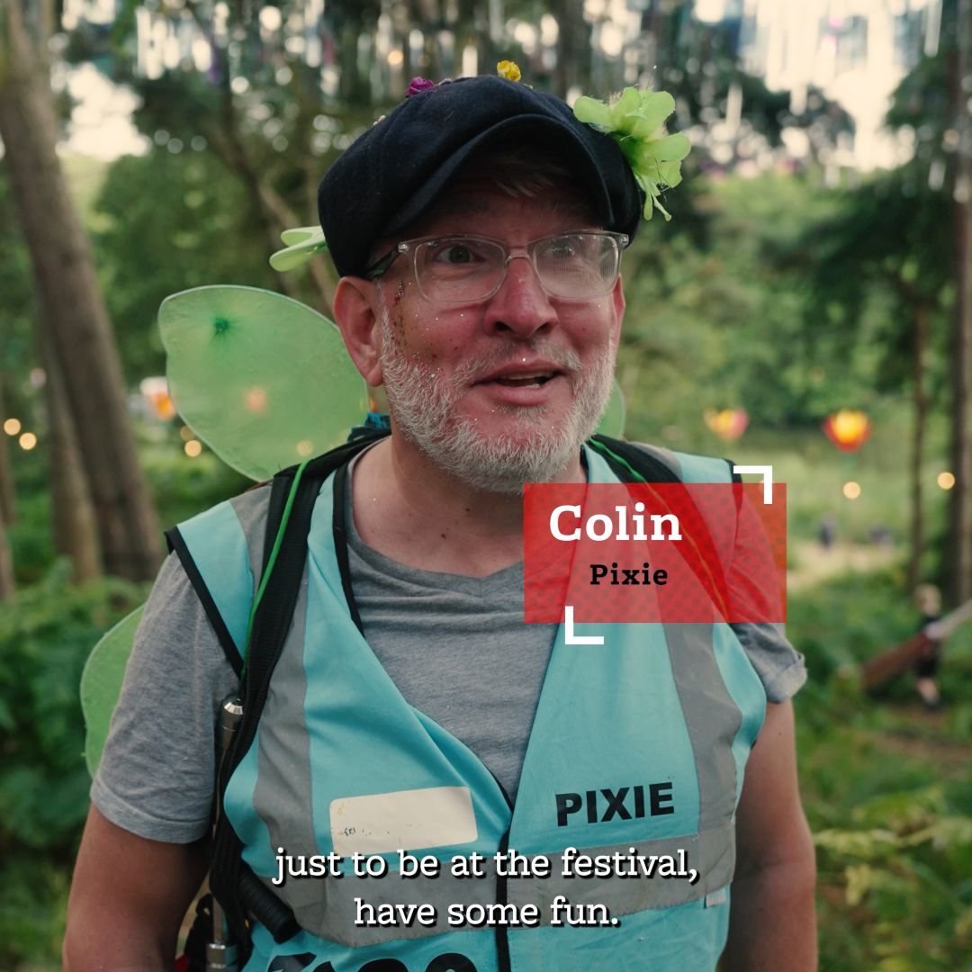 Colin an Arena Pixie Steward volunteering with Hotbox Events at Latitude Festival!
