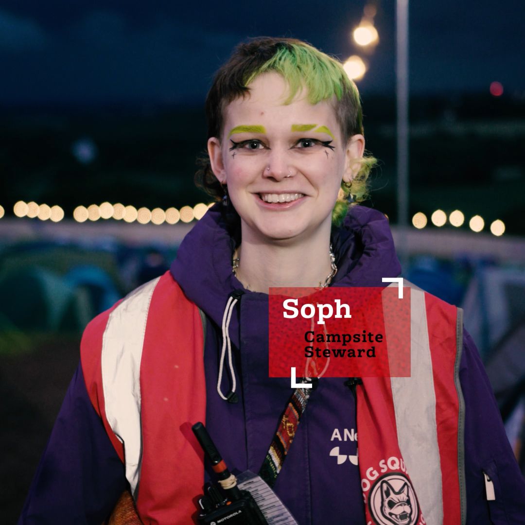 Soph a Campsite Steward volunteering with Hotbox Events at Download Festival!