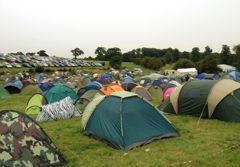 The Hotbox Events festival volunteer crew campsite 